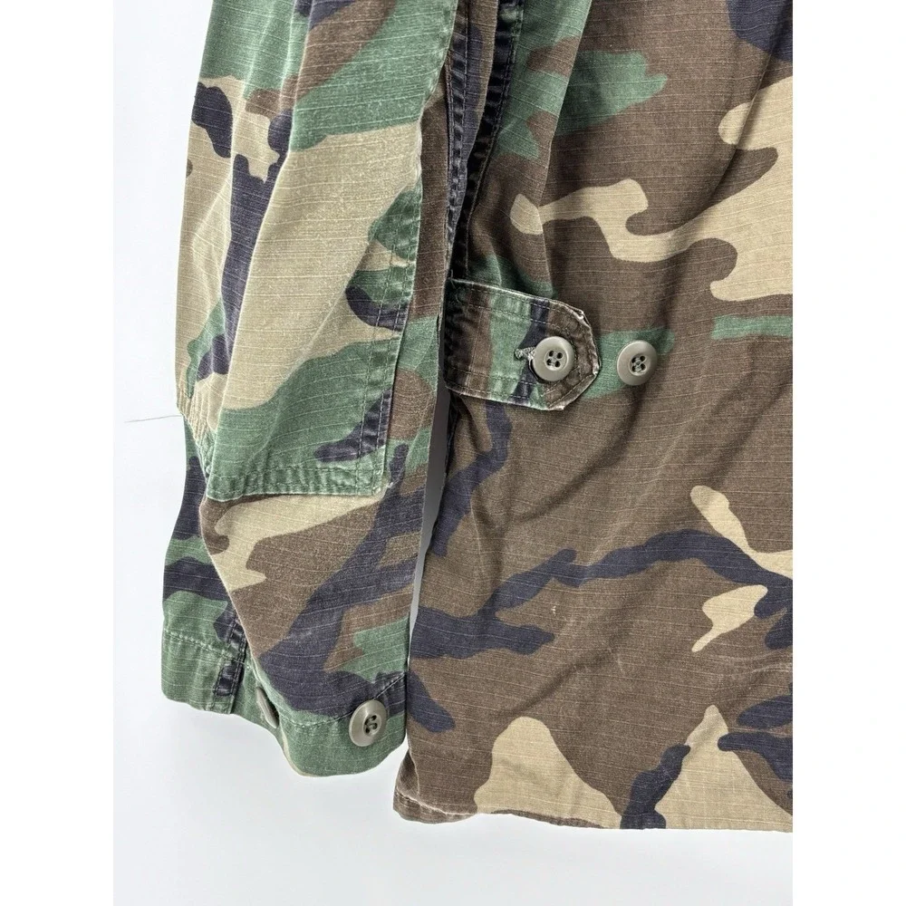 US Army BDU Coat Blouse Woodland Camo Combat Jacket Medium Short 10th Mountain